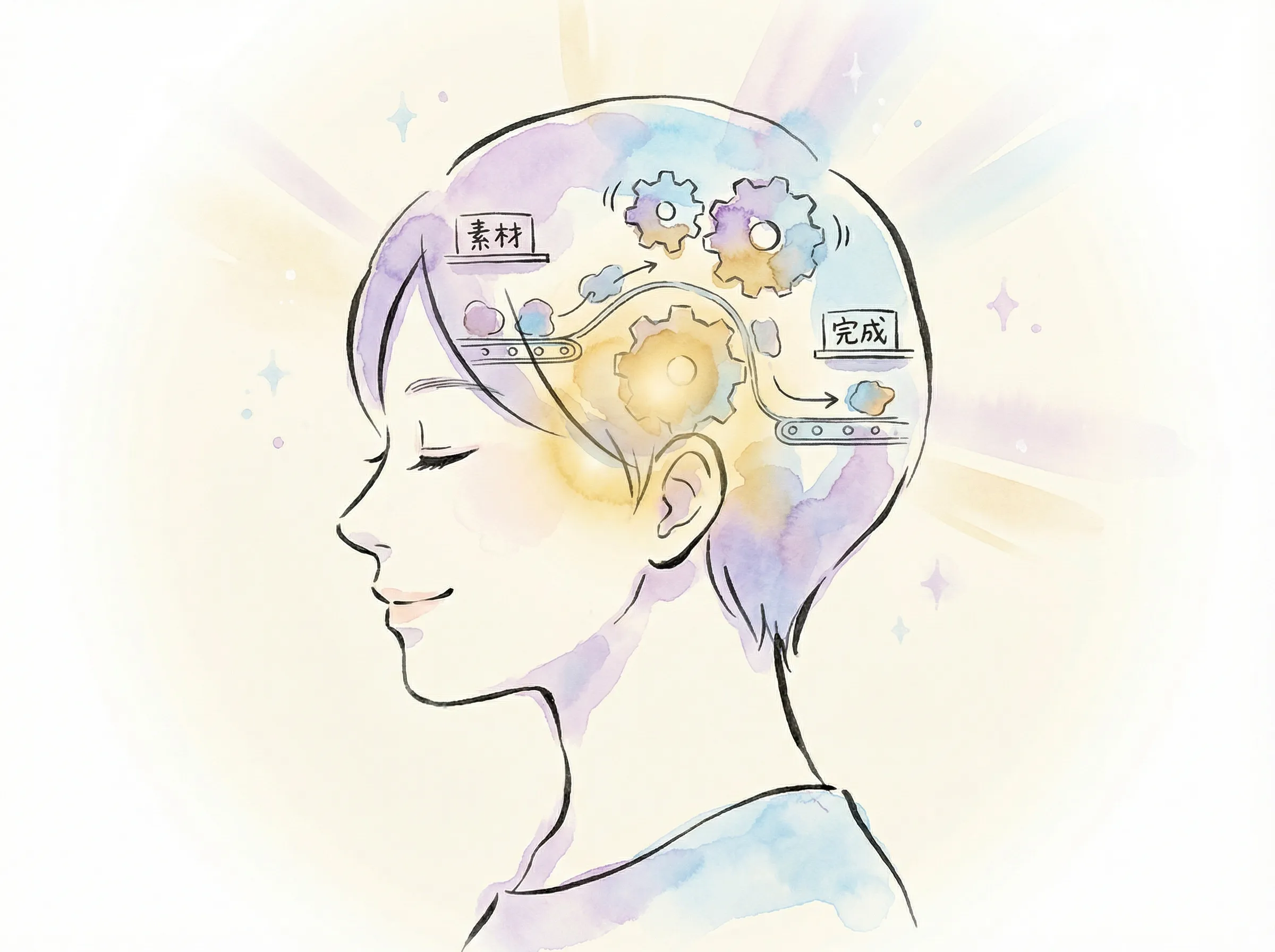 行動することで構築された思考の柔軟性。頭の中で工場が動き続け、変化に対応できる力を示す