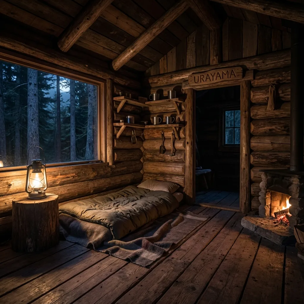 Staying in a hut